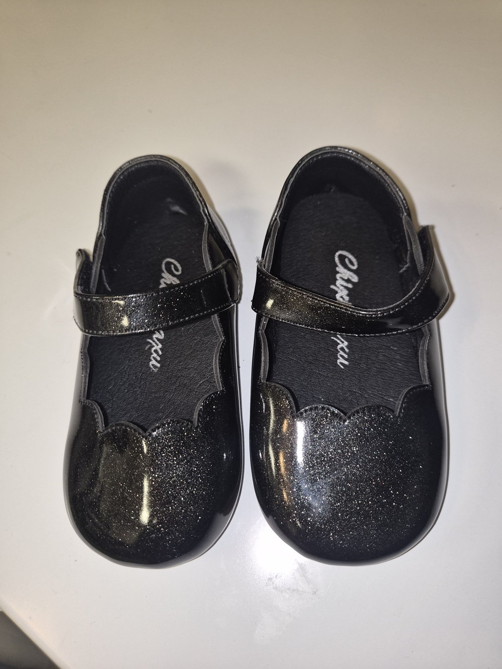 Girls' Chiximaxu Black Glitter Mary Jane Dress Shoes Sz 7.5 Toddler